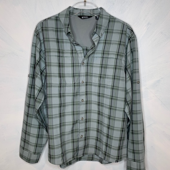 EMS Eastern Mountain Sport  Long Sleeve Vented Button Down Shirt  MEDIUM - Picture 7 of 7